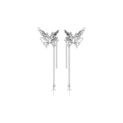 KING OF BLING 925 стерлинговое серебро булавка сплав циркон стекло серьги женские