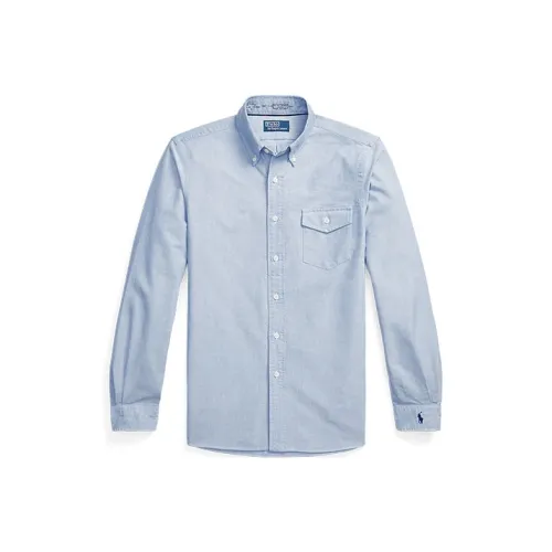 Polo Ralph Lauren Небесно-голубой Мужские Рубашки