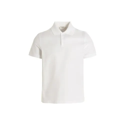 SAINT LAURENT SS23 Поло Мужское Белое