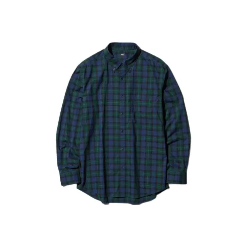 UNIQLO Темно-синяя унисекс рубашка