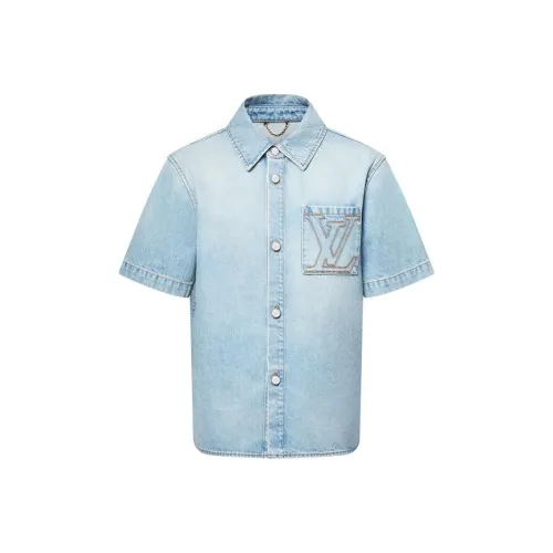 LOUIS VUITTON SS25 Рубашка Мужская Синяя