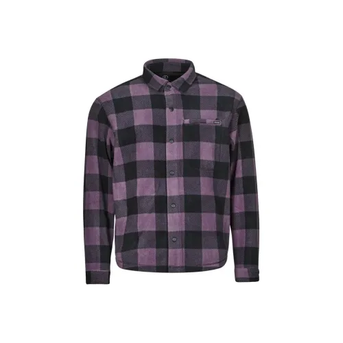 Volcom Рубашка Мужская Черная Фиолетовая