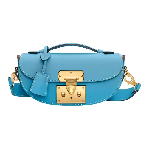 Moynat Carat Телячья кожа Сумка через плечо Сумка на плечо Женская Синяя