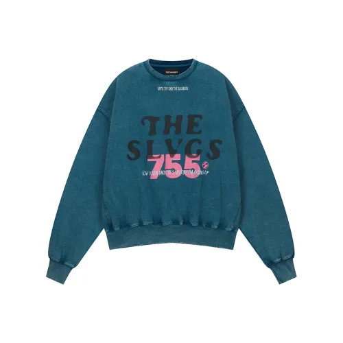 THE SALVAGES FASHION CLUB Свитшот Унисекс Выстиранный Синий