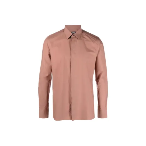 Zzegna Мужские рубашки цвета лососевой розы