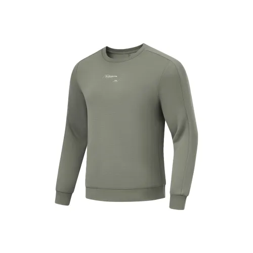 LINING Fitness Series Трикотажная ткань Толстовка Мужской Дымчатый зеленый