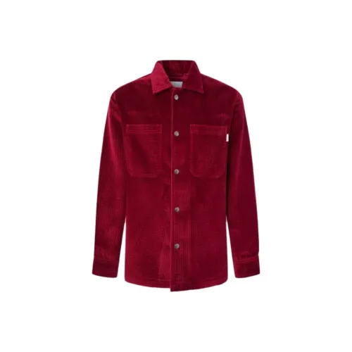 Pepe Jeans Red Men's Shirts Пепе Джинс Красный Мужские Рубашки
