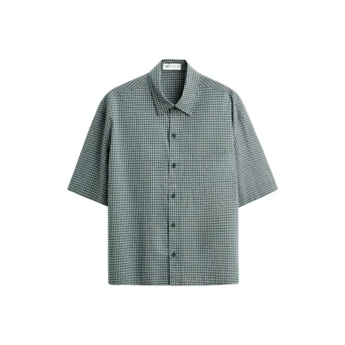 ZARA Зеленые Мужские Рубашки