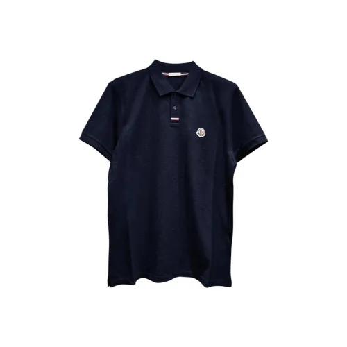 Moncler Темно-синяя мужская поло рубашка