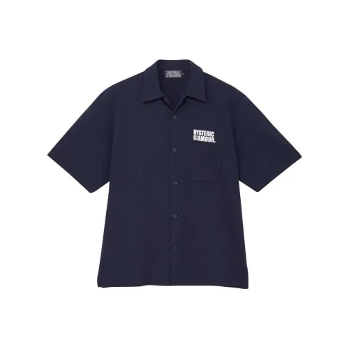 HYSTERIC GLAMOUR SS24 Рубашка Мужская Морской Синий