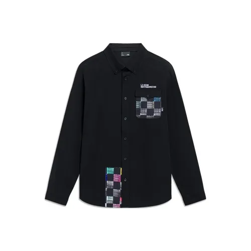 LiNing Мужские Черные Рубашки