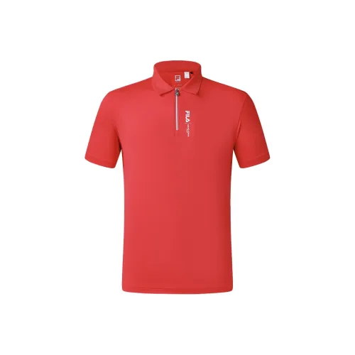 FILA ATHLETICS Теннис Поло Мужской Свет Ягодно-красный