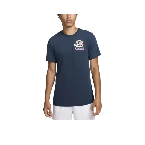 Nike Морской Синий Мужская Футболка