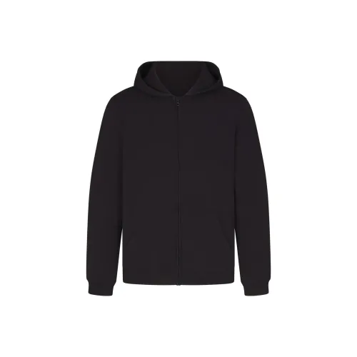 SKIMS JERSEY LOUNGE MENS ZIP UP HOODIE SWEATSHIRT MENS OBSIDIAN Обсидиан