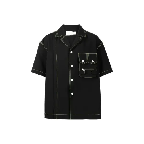 Feng Chen Wang Feng Chen Wang SS23 Черные Мужские Рубашки