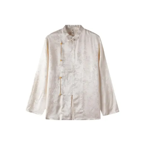 XUANSHENG Абрикос Мужские Рубашки