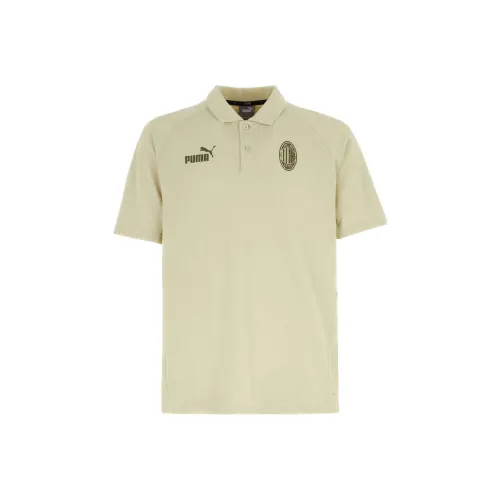 PUMA MILAN CASUALS Поло 2022 23 AC Бежевый Синий Мужской Абрикос