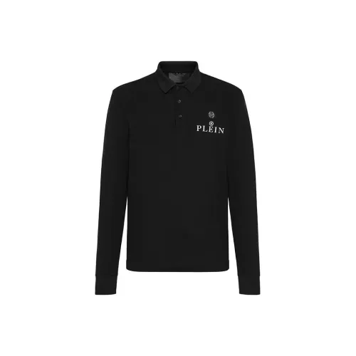 PHILIPP PLEIN Мужская черная поло рубашка