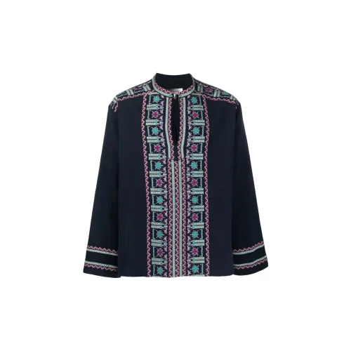 ISABEL MARANT Темно-синие мужские рубашки