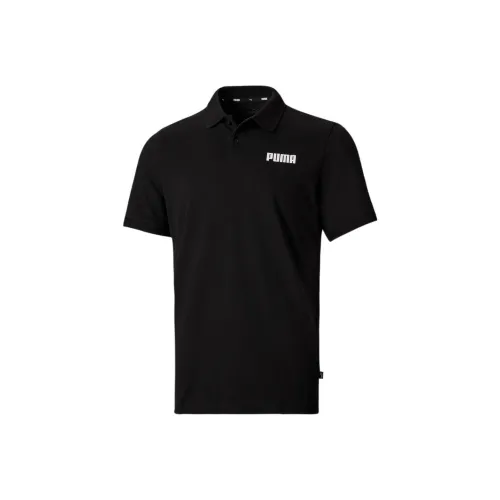 PUMA T7 Мужская Поло Рубашка Черного Цвета
