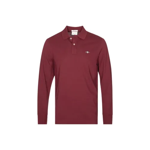 GANT Мужское Поло Бордового Цвета