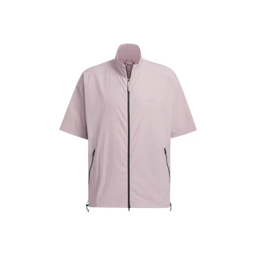 Adidas SS24 FUTURE Стиль Позиционирование Ткани вязаные Рубашка Мужская Фиолетово-розовая