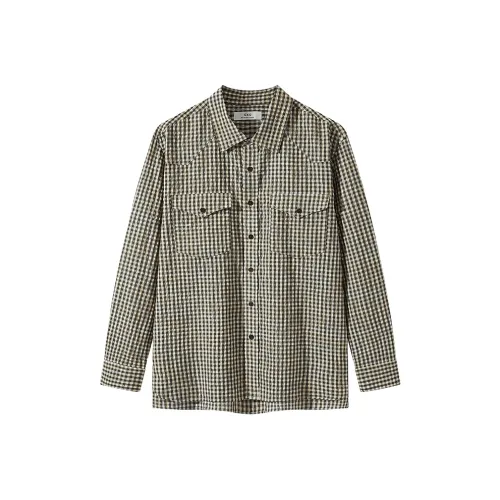 GXG Рубашка Мужская Желто-Коричневая Клетка