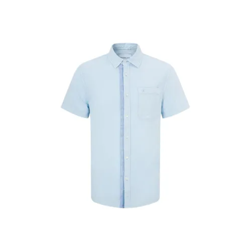 CALVIN KLEIN Рубашка Мужская Светло-Синяя