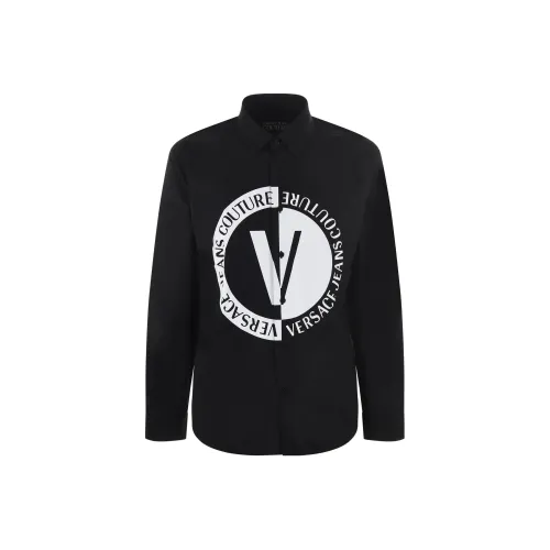 VERSACE JEANS Мужские Черные Рубашки
