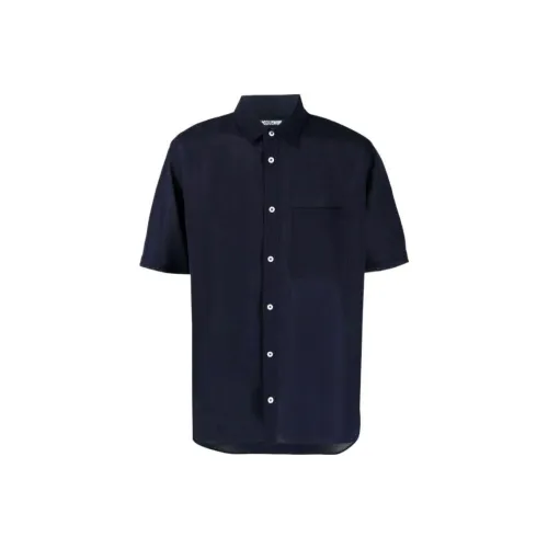 Jacquemus Мужские Синие Рубашки