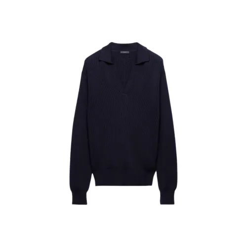 PRADA SS25 Поло Экстра-большой Мужской Морской синий