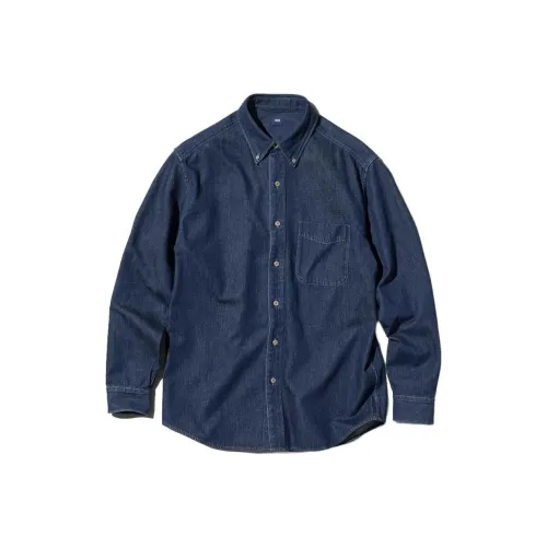 UNIQLO Темно-синие мужские рубашки