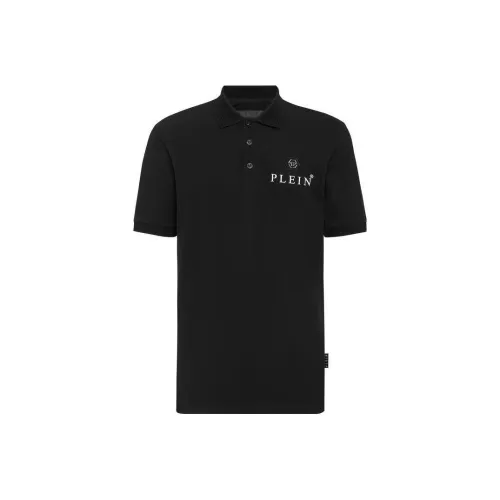 PHILIPP PLEIN Мужская черная поло рубашка