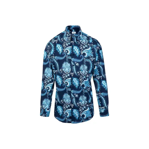 ETRO Мужские Синие Рубашки