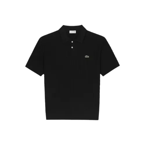 LACOSTE Collaboration Мужская Поло Рубашка Черного Цвета