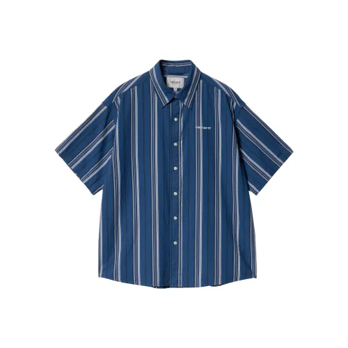 Carhartt WIP SS24 S S Quentin Рубашка Мужская Синяя