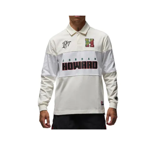 Jordan x Howard University Поло Мужское Холст Белый