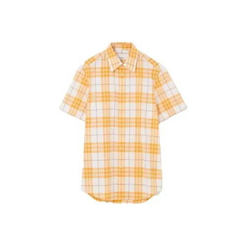 Burberry SS23 Рубашка Мужская Белая Желтая