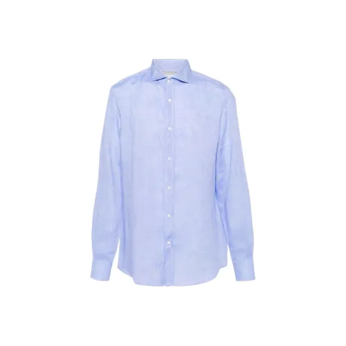 BRUNELLO CUCINELLI Рубашка Мужская Синяя