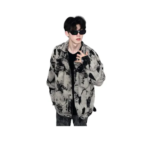 CORNILOT Denim Jacket Unisex Black Gray CORNILOT Деним Куртка Унисекс Черный Серый