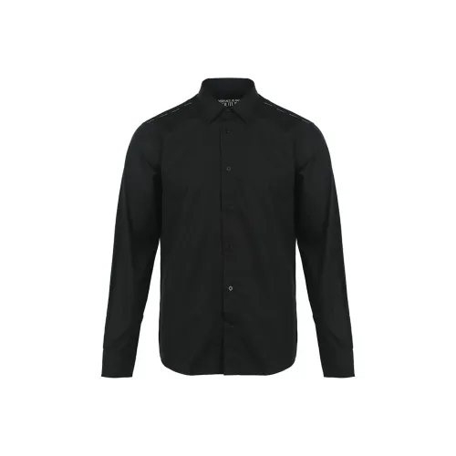 VERSACE JEANS COUTURE Мужские Черные Рубашки