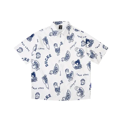 WAYNEXZAVIER Цветочный Короткий Рукав Рубашка Мужская