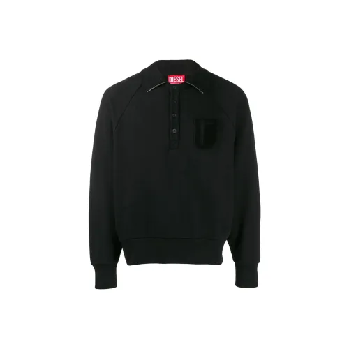 DIESEL Мужская поло рубашка черного цвета