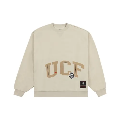Travis Scott X Mitchell Ness Коллаборация SS24 UCF Логотип Толстовка Унисекс Умбра