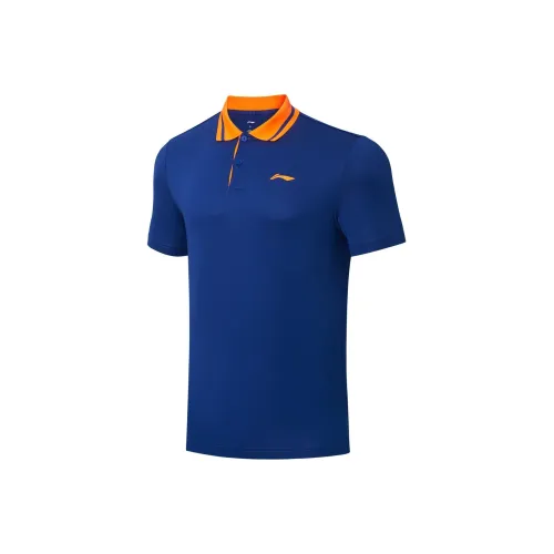 LINING Table Tennis Series Поло Мужское Shadow Фиолетовый Синий