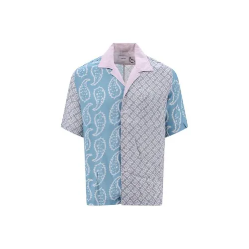 RHUDE Мужские рубашки аква-синего цвета