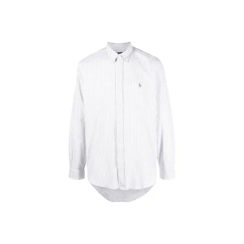 Polo Ralph Lauren Серый Белый Мужские Рубашки