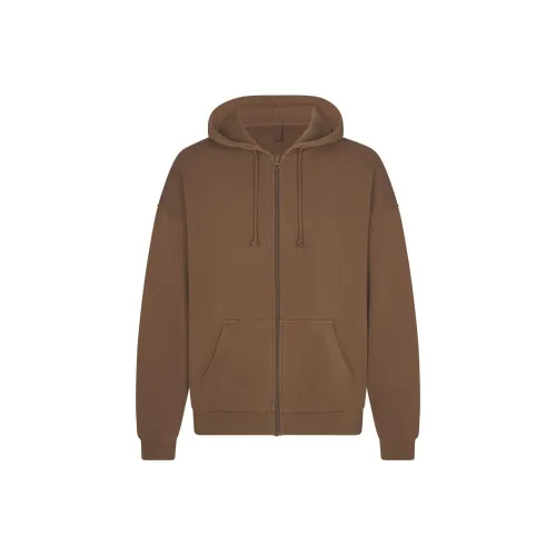 SKIMS Махровый MENS RELAXED ZIP UP Толстовка Свитшот Мужской Оксид Оксид