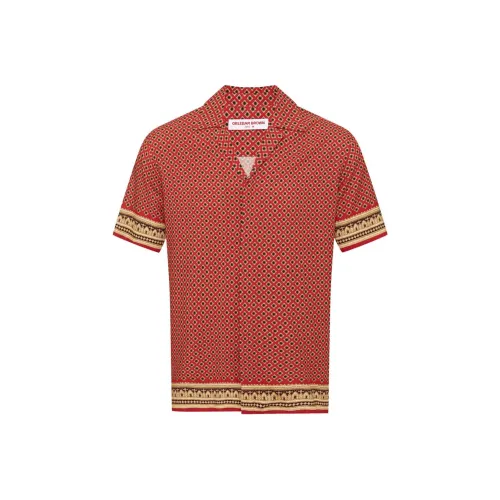 Orlebar Brown Red Men's Shirts Орлебар Браун Красные Мужские Рубашки