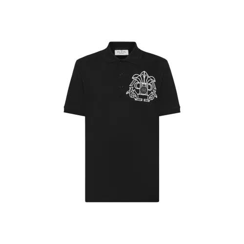PHILIPP PLEIN Мужская черная поло рубашка